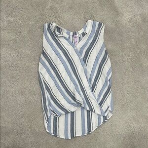 Striped Button Up Tank Top